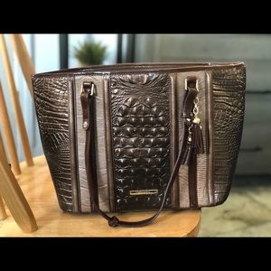 Brahmin Medium Asher Patina Genuine Leather Bag